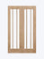 W4 Lincoln Oak Room Divider with Clear Safety Glass