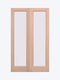 EXTERIOR Hemlock Full Pane Door Pair