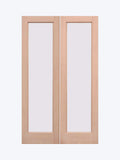 EXTERIOR Hemlock Full Pane Door Pair