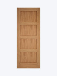 Contemporary 4 Panel Oak Solid Door