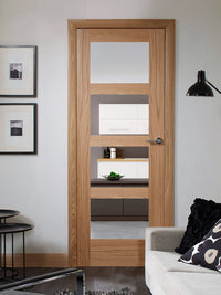 Shaker Oak 4 Pane Door