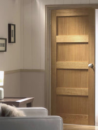 Contemporary 4 Panel Oak Solid Door