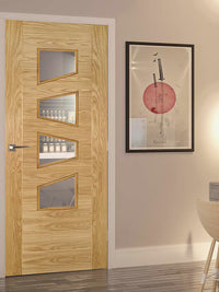 Deanta Seville 4LS Glazed Oak Door