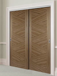 Thruslide Zeus Flush Walnut 2 Door Wardrobe