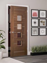 Deanta Valencia Glazed Walnut Door